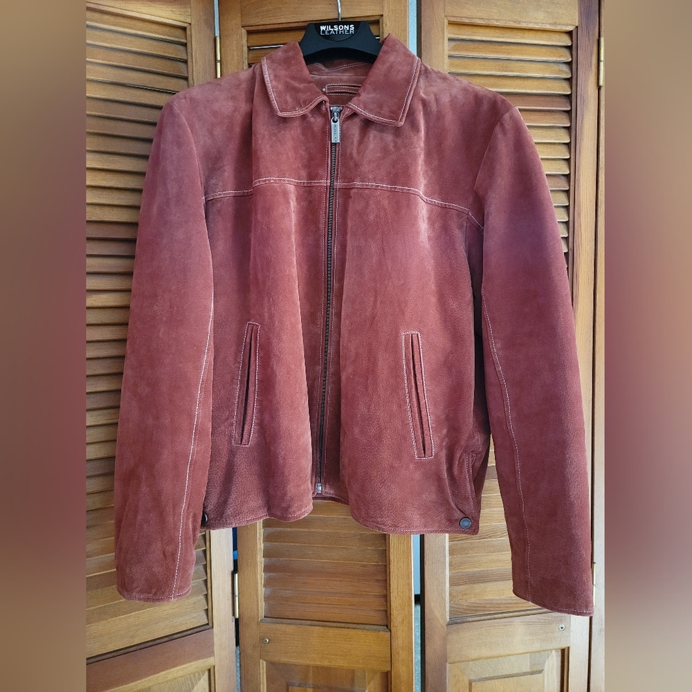 Burnt Orange Suede Wilson's Leather Jacket